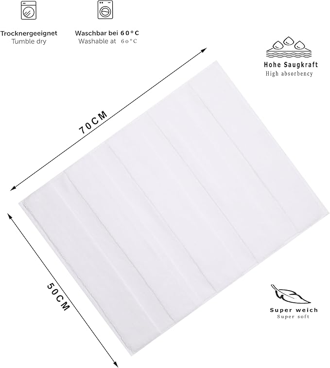 Tapis de bain blanc 50x70