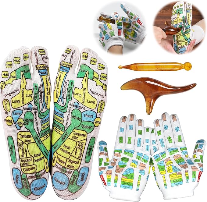 Chaussettes de reflexologie pieds et mains