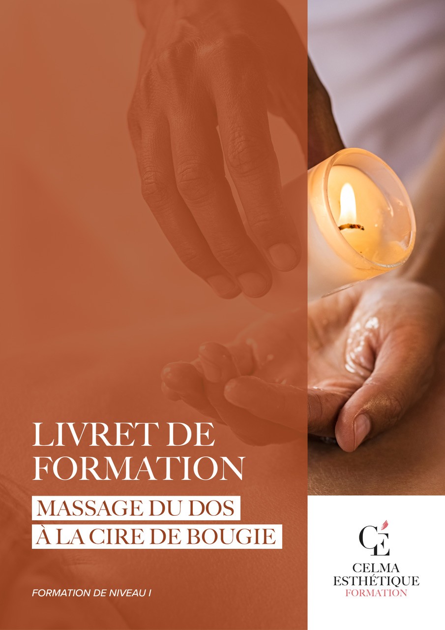 Massage du dos à la cire de la bougie